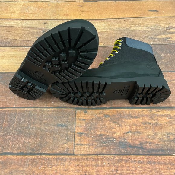 Timberland Men's Heritage 6" Black Regeneratve Leather Waterproof Boots - Picture 6 of 6